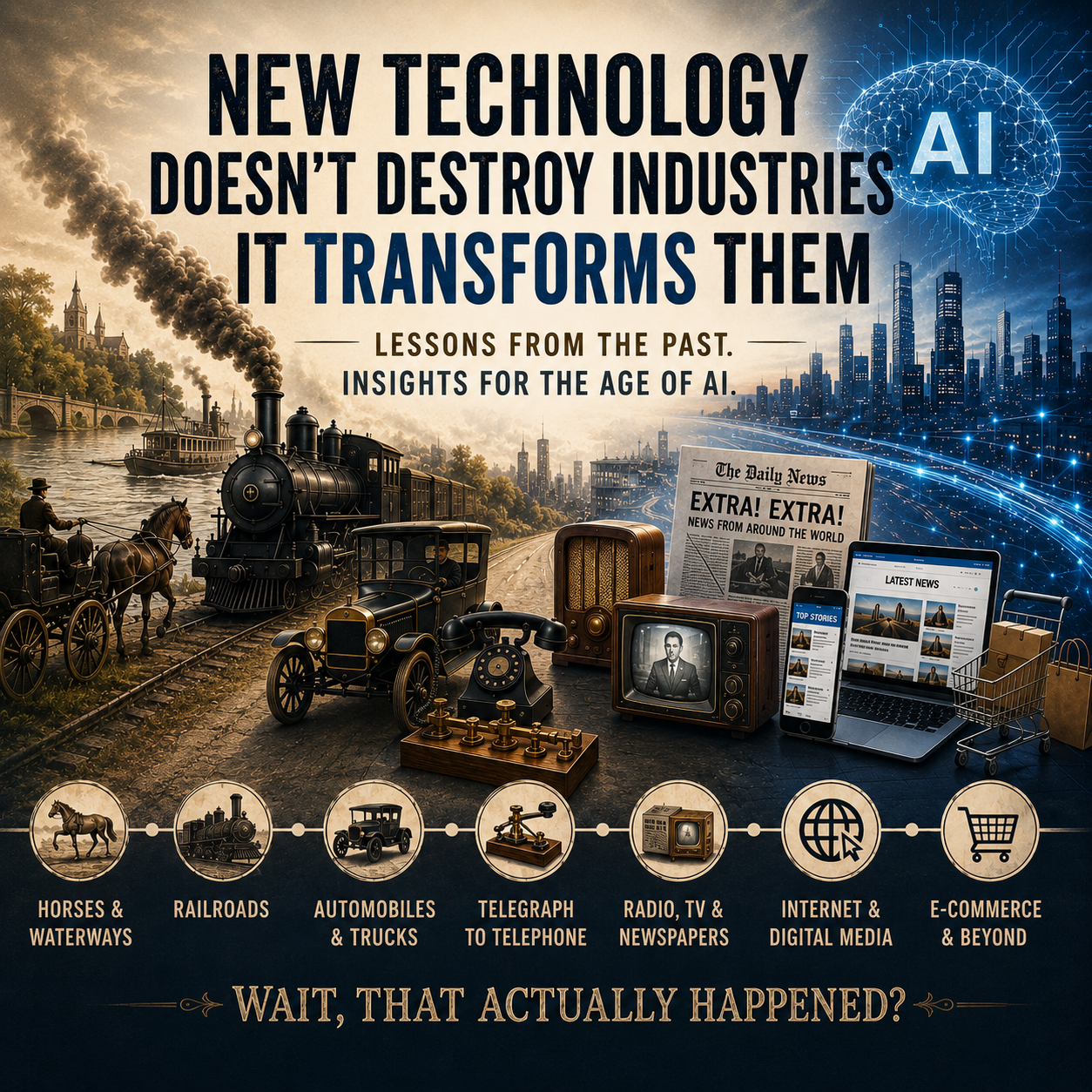 New Technologies Rarely Destroy Industries. They Transform Them.